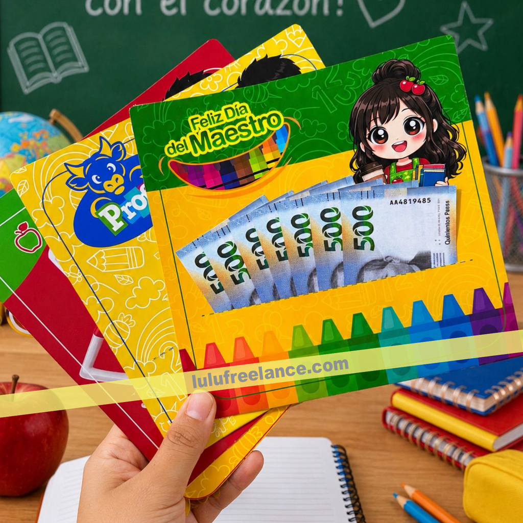 Holders para dinero Día del Maestro