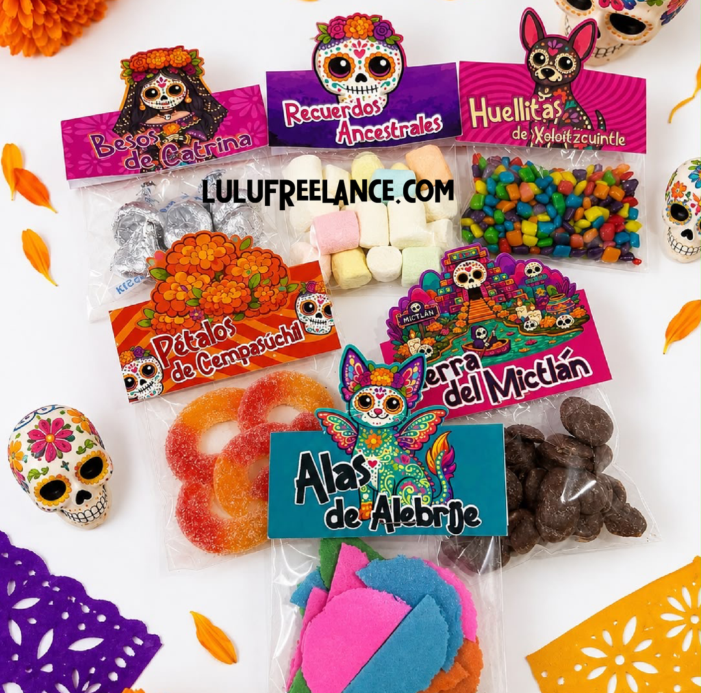 Etiquetas Día de Muertos