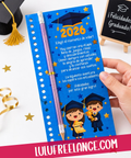 Tarjeta Porta Lapiz de Graduación