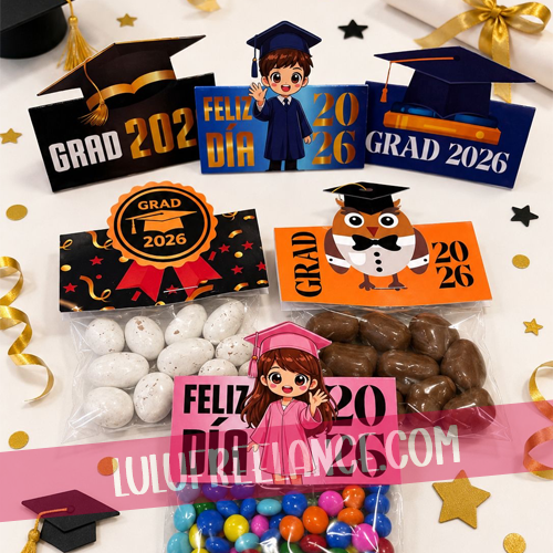 Etiquetas para dulces Graduación