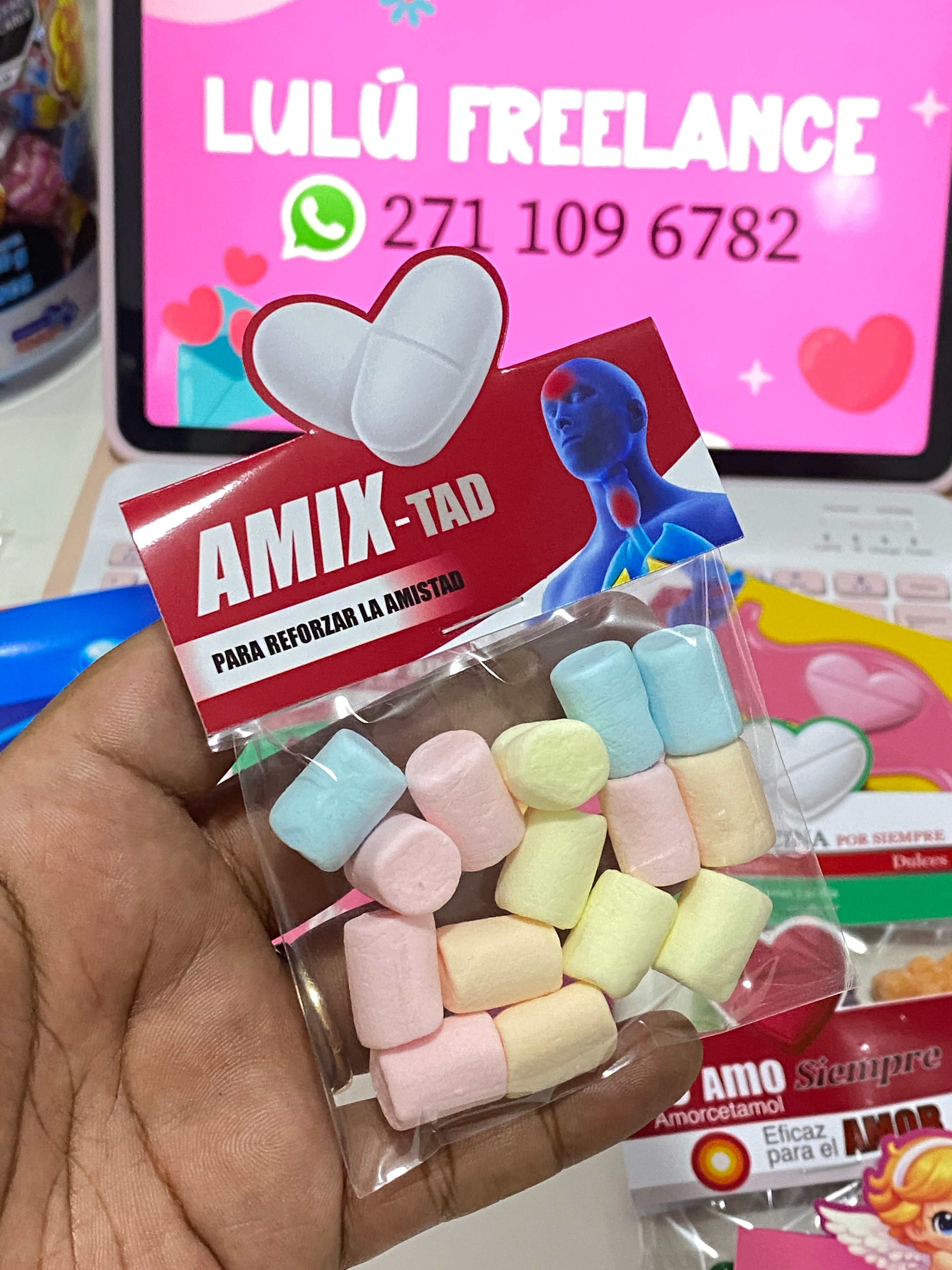 Etiquetas para dulces Farmacia del Amor y la Amistad