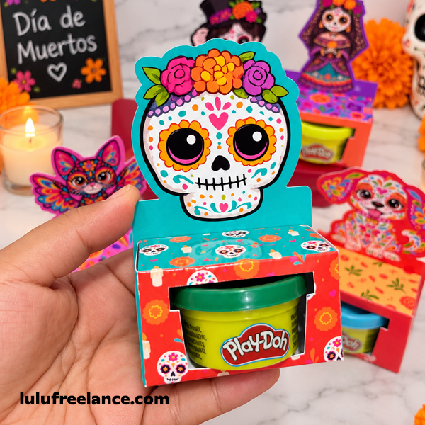 Porta Plastilina Día de Muertos