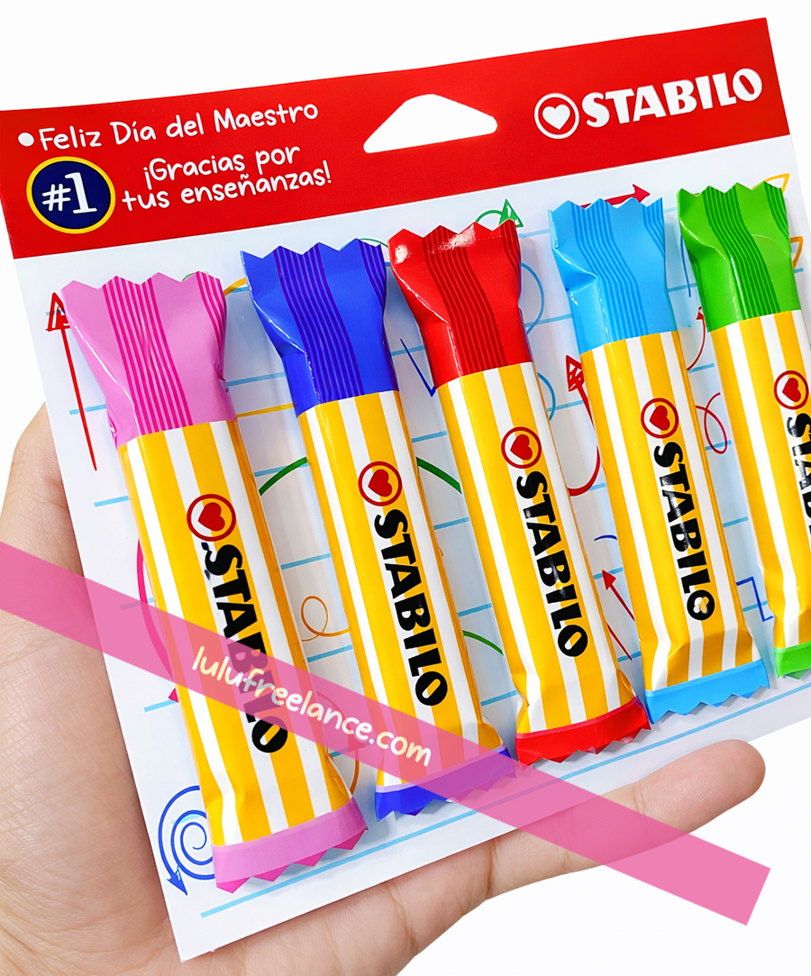 Chocolates Stabilo Día del Maestro