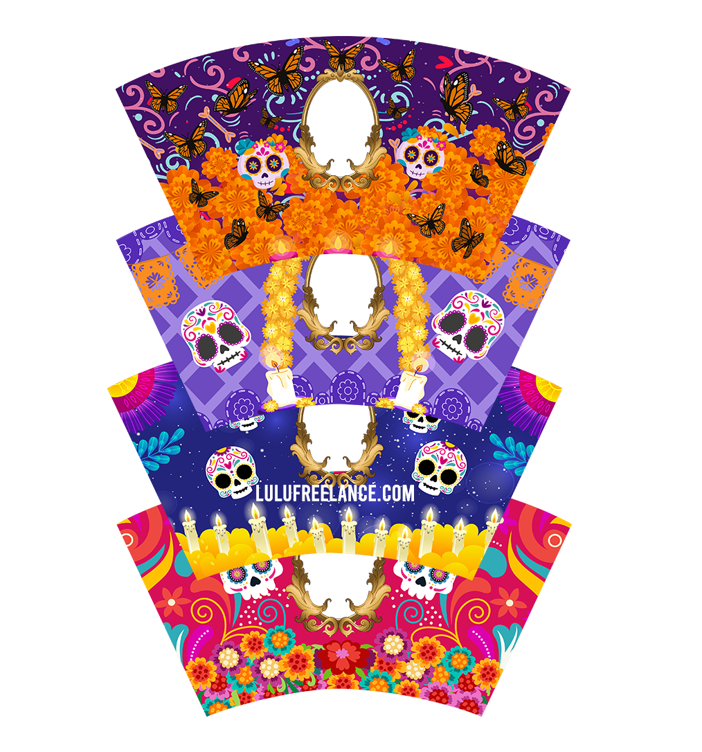 Etiquetas para Veladoras Día de muertos