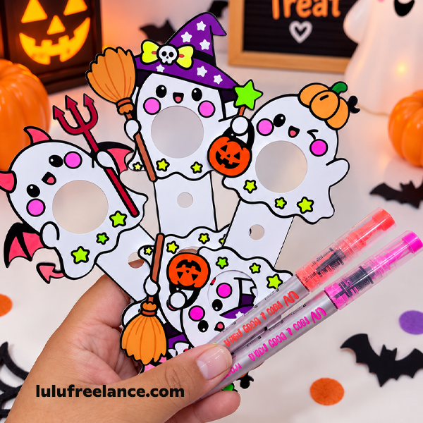 Fantasmas Paleta para colorear