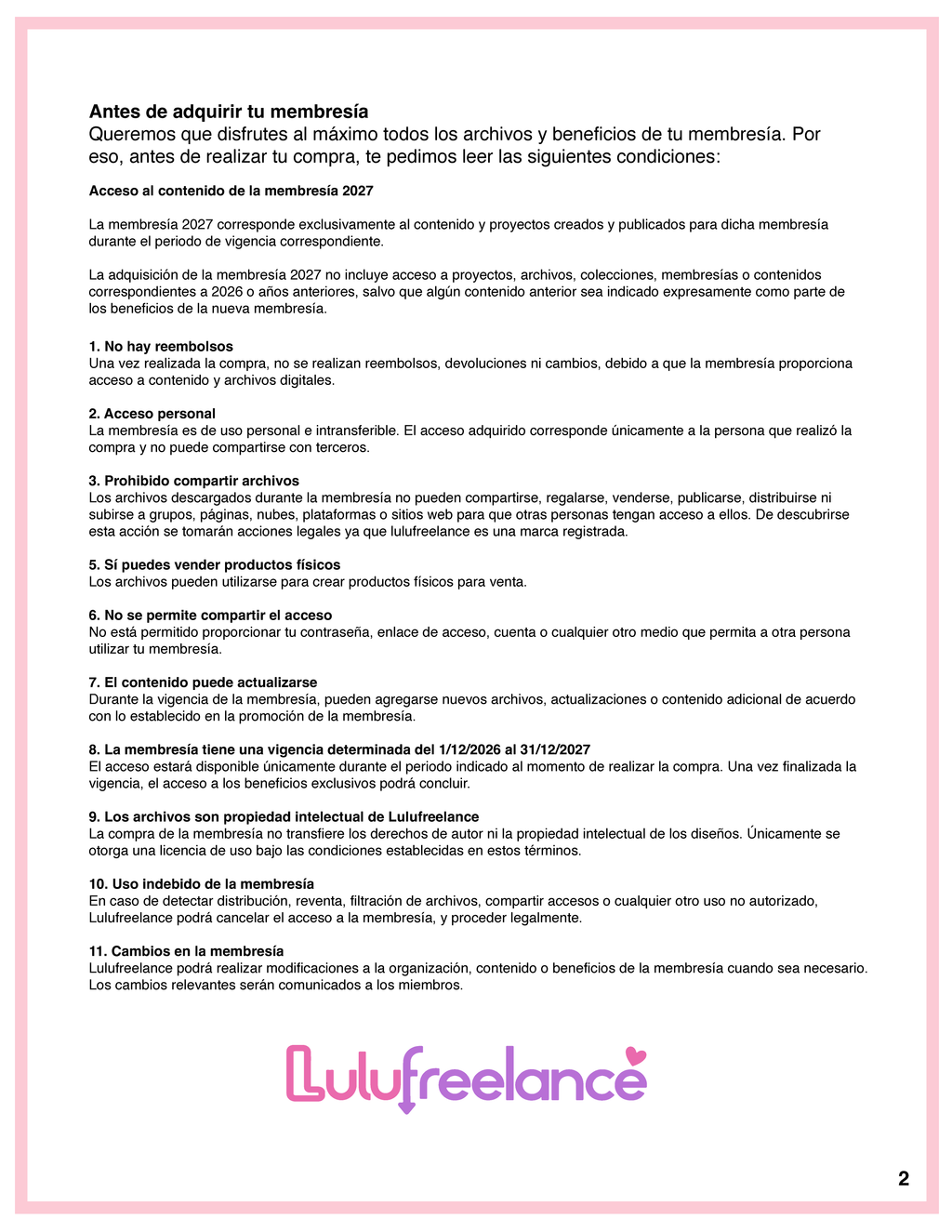 Preventa Membresía Anual 2027