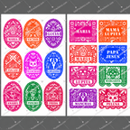 Etiquetas mini papel picado 2026